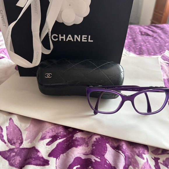 Chanel Deep Purple Eyeglasses - Picture 1 of 4